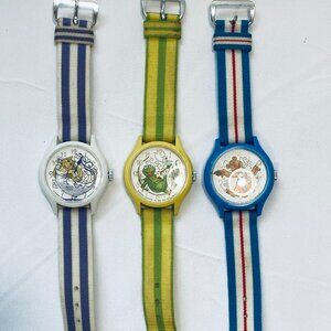 3 VTG Picco Muppets Watches 1979 Kermit (Works)Miss Piggy/Fozzie(4 Repair)7Jewel